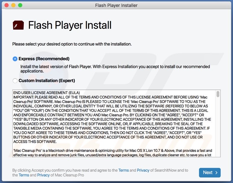 cannot install adobe flash player firefox quantum mac os x